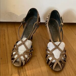 Isabella Fiore Pony Hair Strappy Heels. Sz. 36